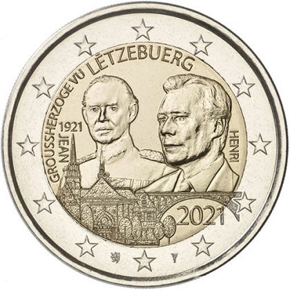 Lussemburgo 2€ 100 anni di nascita del Granduca Jean 2021