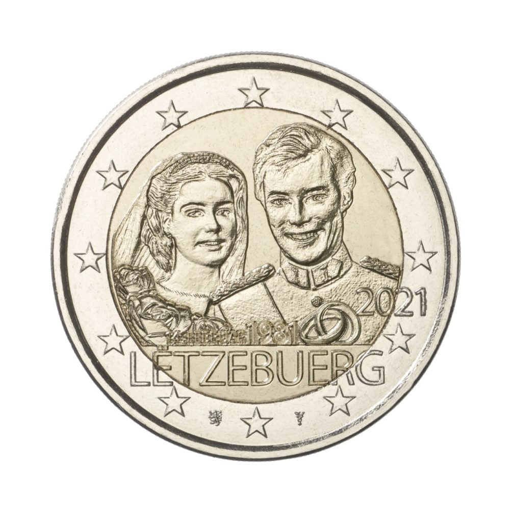 Lussemburgo €2 40° anniversario del matrimonio di Theresa ed Henry 2021