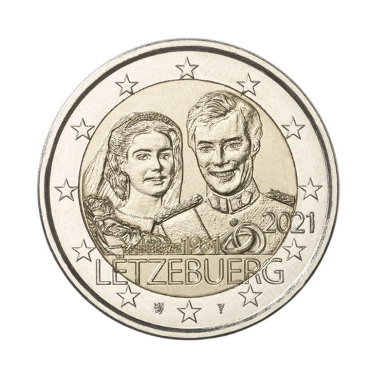 Lussemburgo €2 40° anniversario del matrimonio di Theresa ed Henry 2021